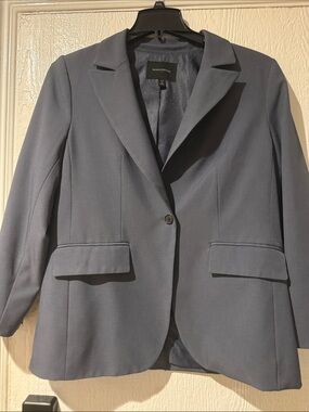 Banana Republic Steel Blue Single-Button Blazer